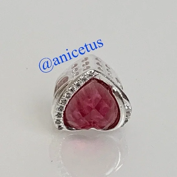 NWOT S925 Sterling Silver January Birthstone CZ Charm - Picture 3 of 7